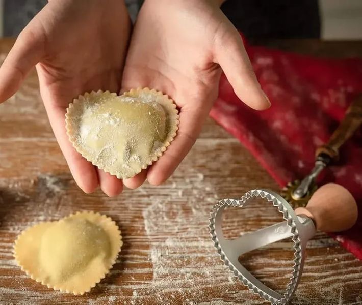 Штамп для равиоли и печенья "Большое Сердце" Marcato Ravioli Stamp Heart 80 мм 1117 фото
