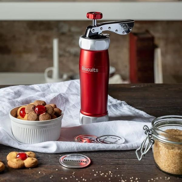 Профессиональный кондитерский шприц-пресс для печенья Marcato Biscuits Red 1077 фото